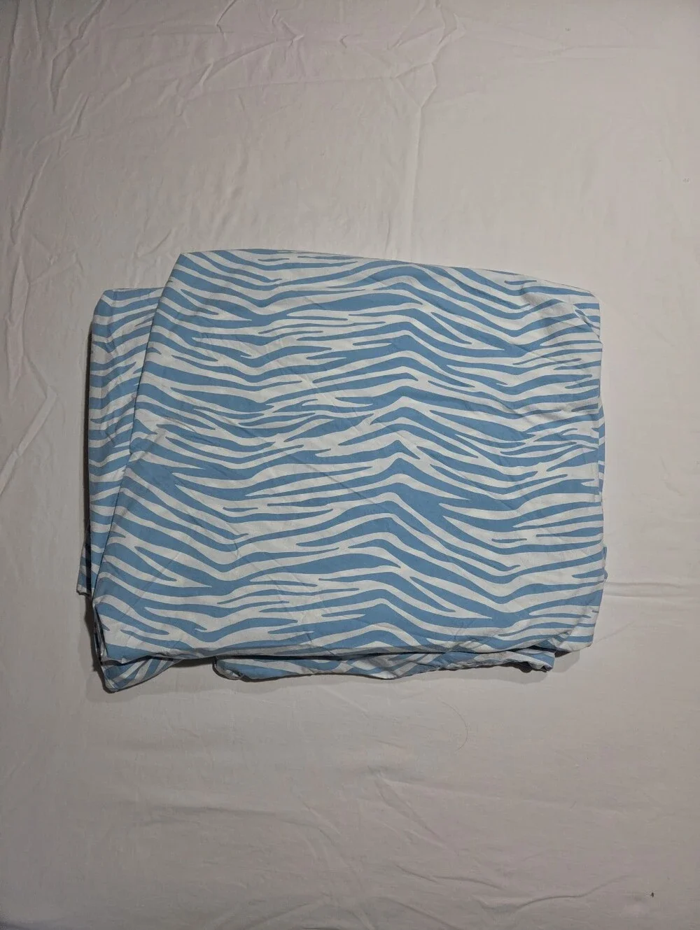 Pottery Barn Teen Blue Zebra 100% Cotton Twin Duvet Cover Y2K